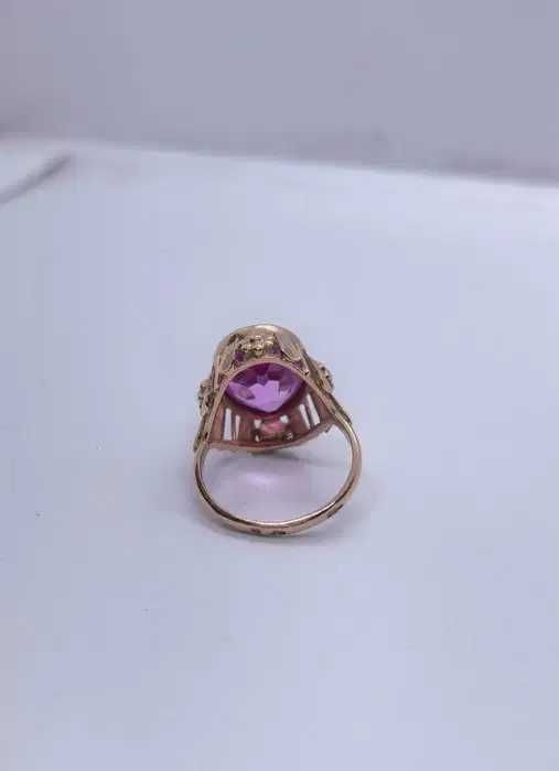 Кольцо красное золото