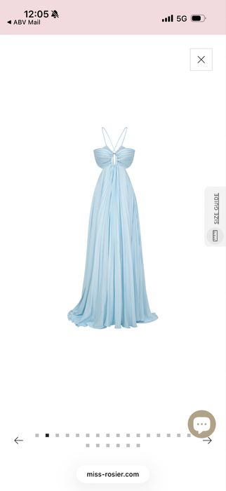 Maxi рокля бебешко син цвят Andreà Miss Rosier