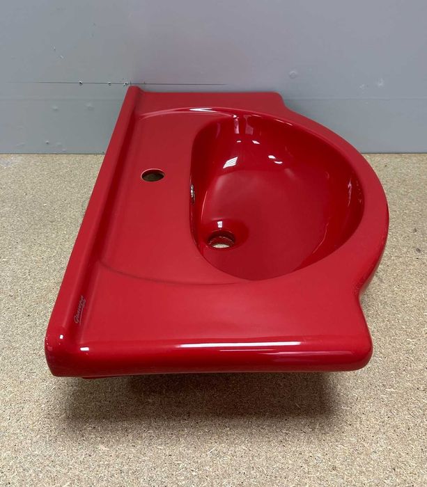 Червена дизайнерска мивка за баня Domus 65 – Gravena Италия