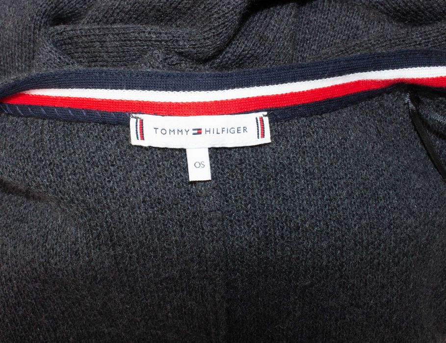 TOMMY HILFIGER дамска жилетка без закопчаване памук вълна с ресни