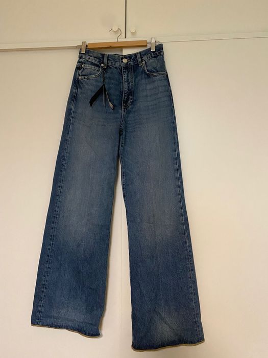 Нови palazzo дънки Massimo Dutti, wide leg blue, размер 36