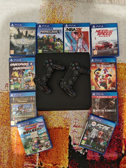 PS4 500 gb + 10 jocuri – GATA DE JOC!