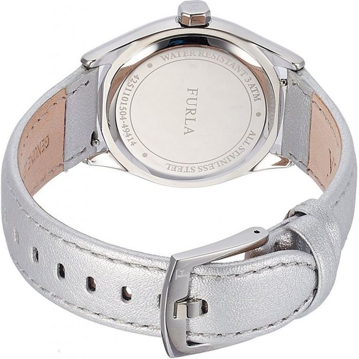 Дамски часовник Furla в сребристо естествена кожа