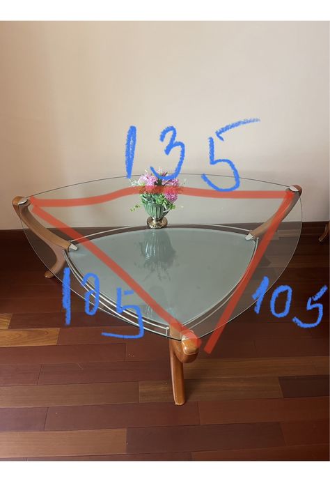 Холна маса триъгълна (разглобена)