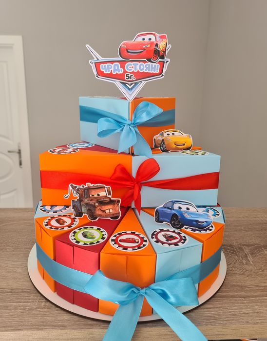 Картонена торта Super Mario, Hulk, Paw Patrol, Cars, Bluey, Ariel