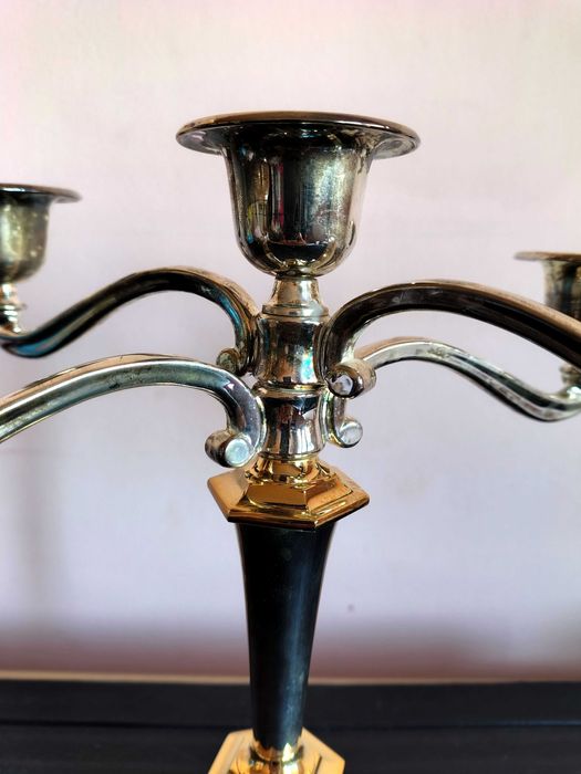 Страхотен Посребрен Свещник