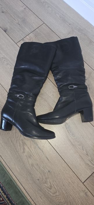 Зимний сапоги кожанный