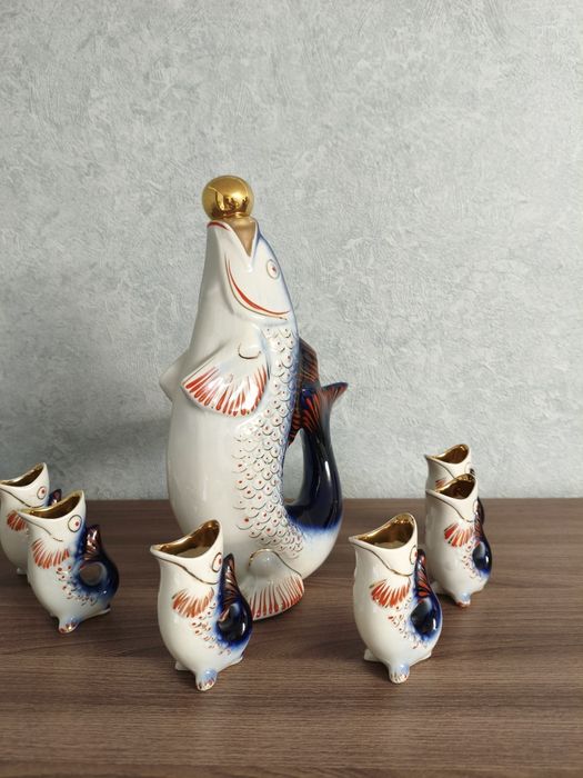 Продам сервиз Рыбки, чайный сервиз,стаканы