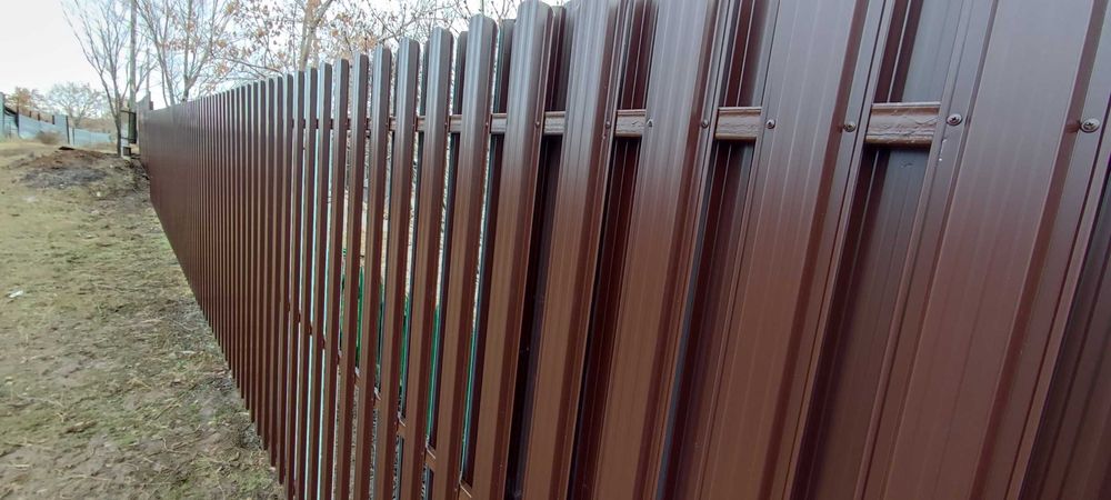 Забор, забор из евроштахетника, евроштахетник ограждение, заборы,