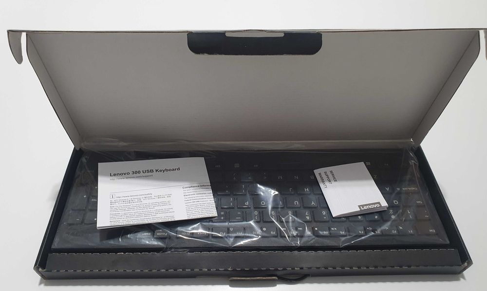 Tastatura Lenovo 300, Slim, Negru, USB