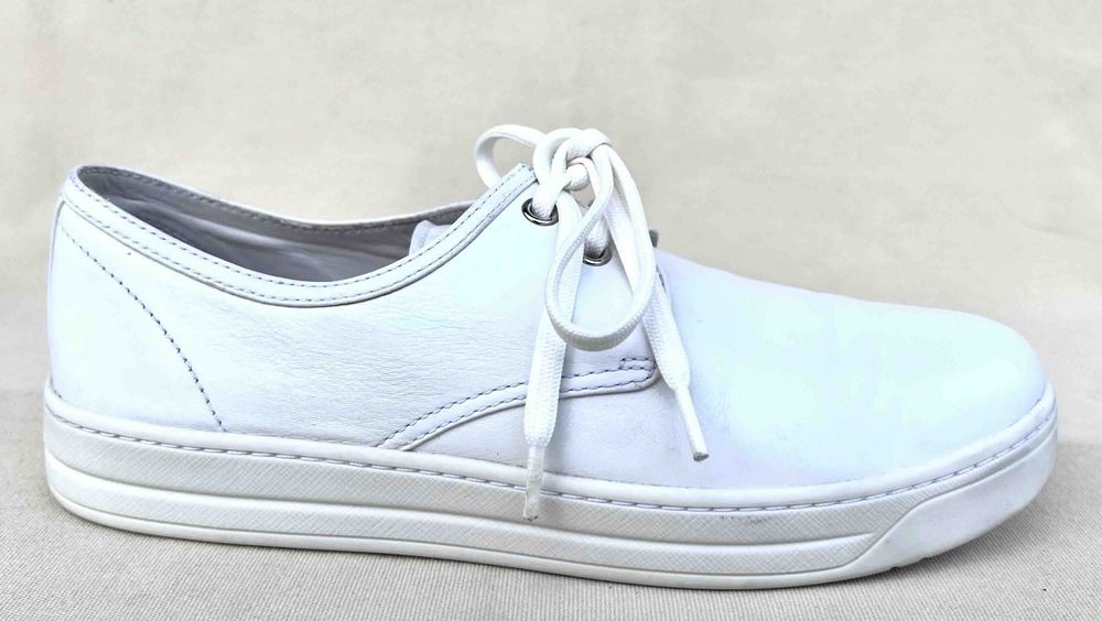 Prada Superbi Pantofi Sneakers Casual Alb Piele Original Nr.37