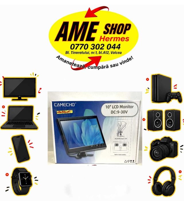 Monitor Camecho, LCD 10", garantie,  NOU/Sigilat!