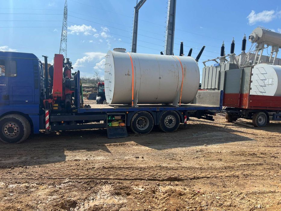 Транспортни услуги Камион с кран 20 метра. Автокран