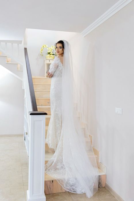 Vand rochie de mireasa 2 in 1, model sirena