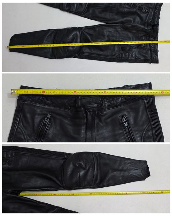 Pantaloni profi moto, ATV, Streetline, din piele naturală cu protecții incluse, marimea 58 (un XL/XXL) Handmade