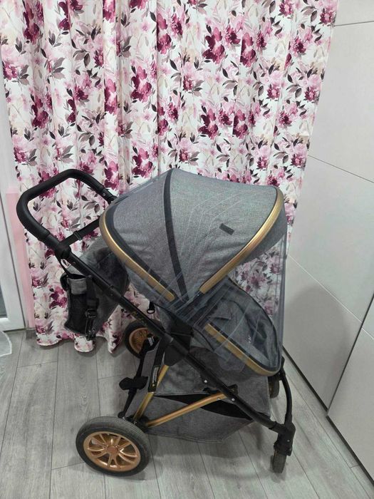 Комбинирана детска количка Moni MIDAS сива