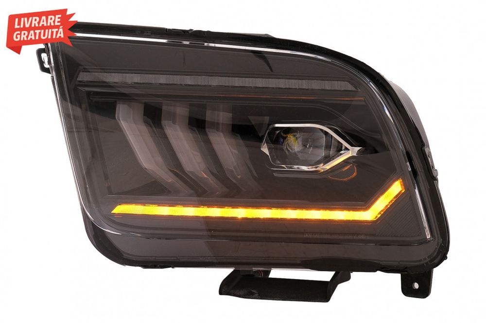 Faruri Full LED Ford Mustang V Pre-Facelift (2005-2009) Negru cu Semna