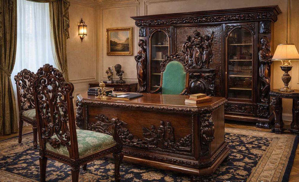 UNICAT IN RO ! Set Birou Neo-Renastere din inceputul sec XIX- lea