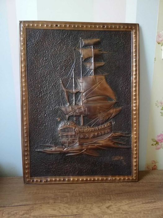 Медна гравюра ГОЛЯМА с подпис