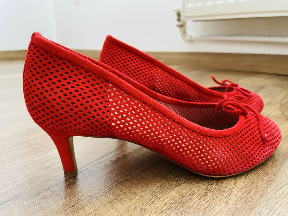 Pantofi Ana Cori, piele, toc 6 cm. Impecabili!