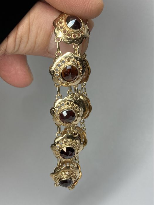 Bratara vintage aur 14kt.cu granate