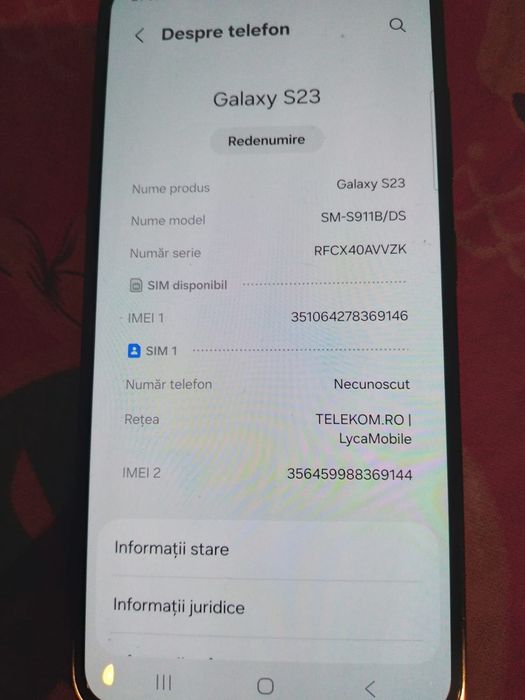 Samsung S23 fara urme de uzura