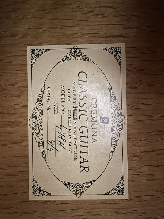 Классическая гитара Cremona Luby (Чехия)