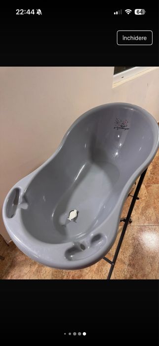 Cadita cu suport metalic ca noua