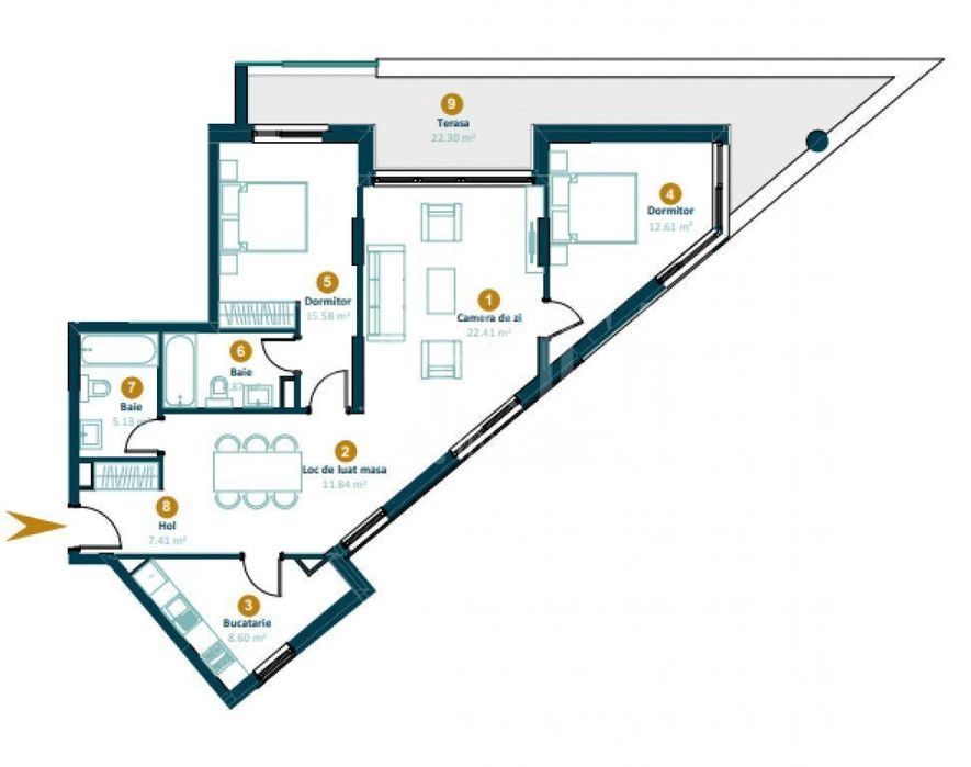 Apartament 3 camere de vanzare in Intre Lacuri, Cluj Napoca