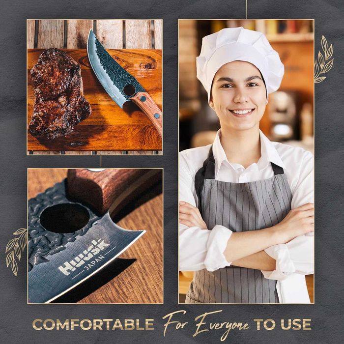 Японски готварски нож Huusk за кухня и барбекю (Нов)