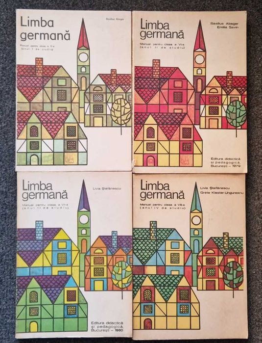 Lot LIMBA GERMANA Manual clasa V + VI + VII + VIII Abager, Stefanescu