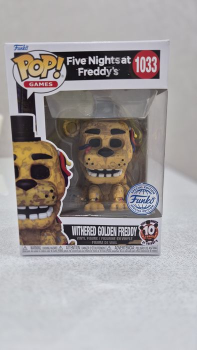 Funko Pop Five Nights at Freddy's-Withered Golden Freddy.
