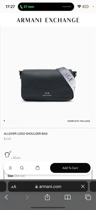 Новая сумка оригинал Armani Exchange