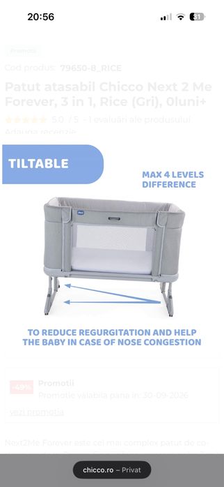 Pat co sleeper chicco nefolosit