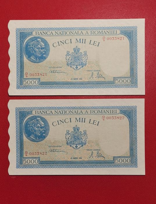 5000 lei Martie 1945 Unc bani vechi