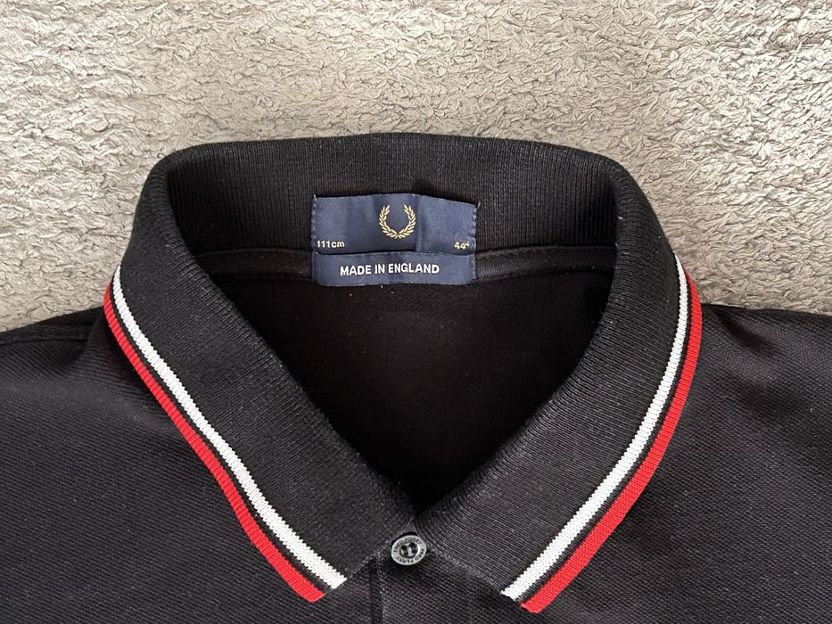 Fred Perry Twin Tipped Polo Shirt Black/Dusky Blue/Strawberry Cream XL
