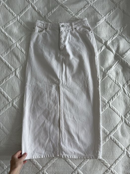 Юбка джинсовая белая Lime