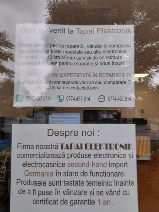 Tapai Elektronik , nou magazin reparatii si vanzari televizoare