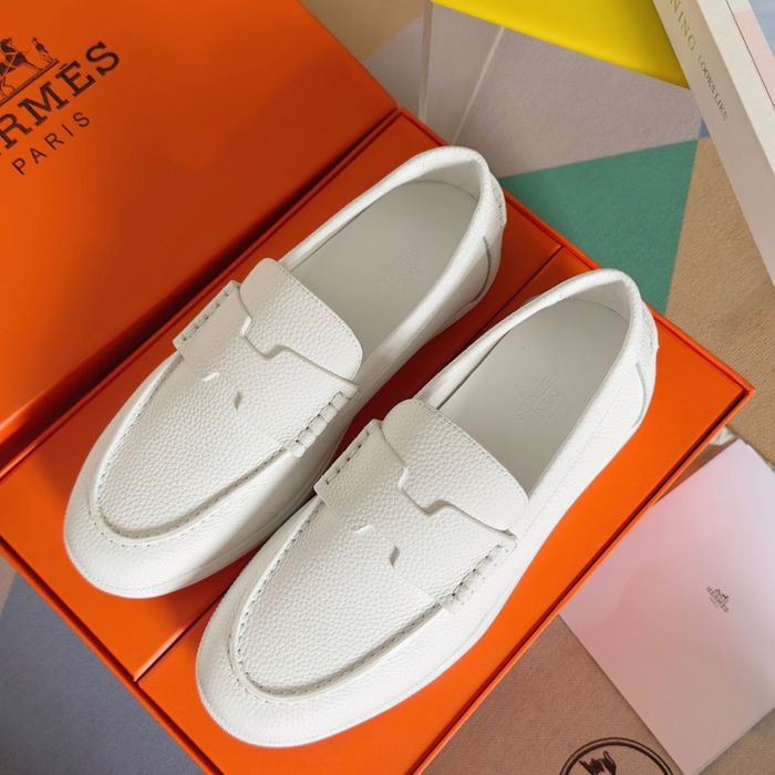 Mocasini Hermes White Originali ! Premium Luxury -Piele naturala 100% -Colectia noua
