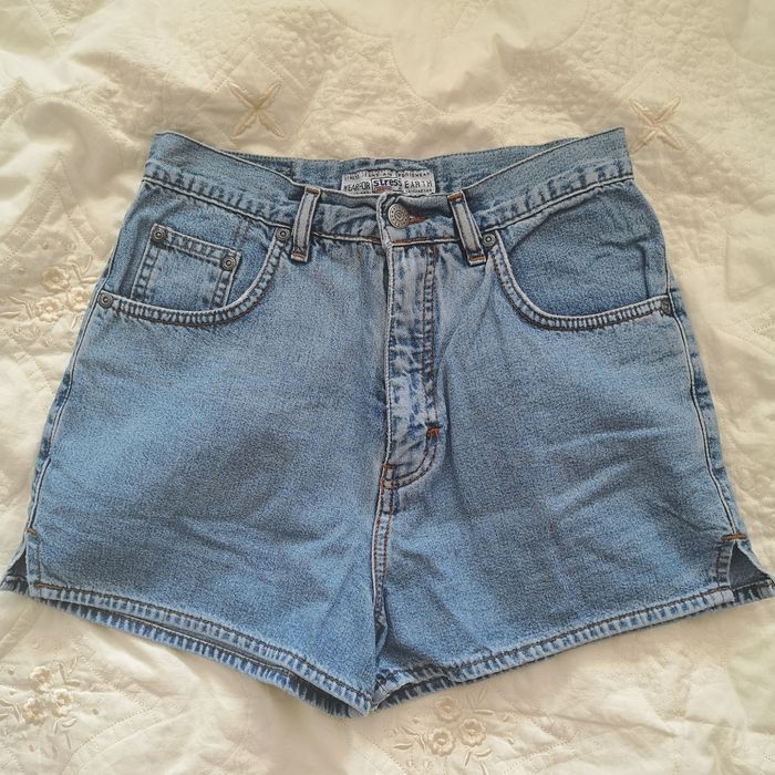 Pantaloni scurți blugi cu talie înaltă, W 29, S-M