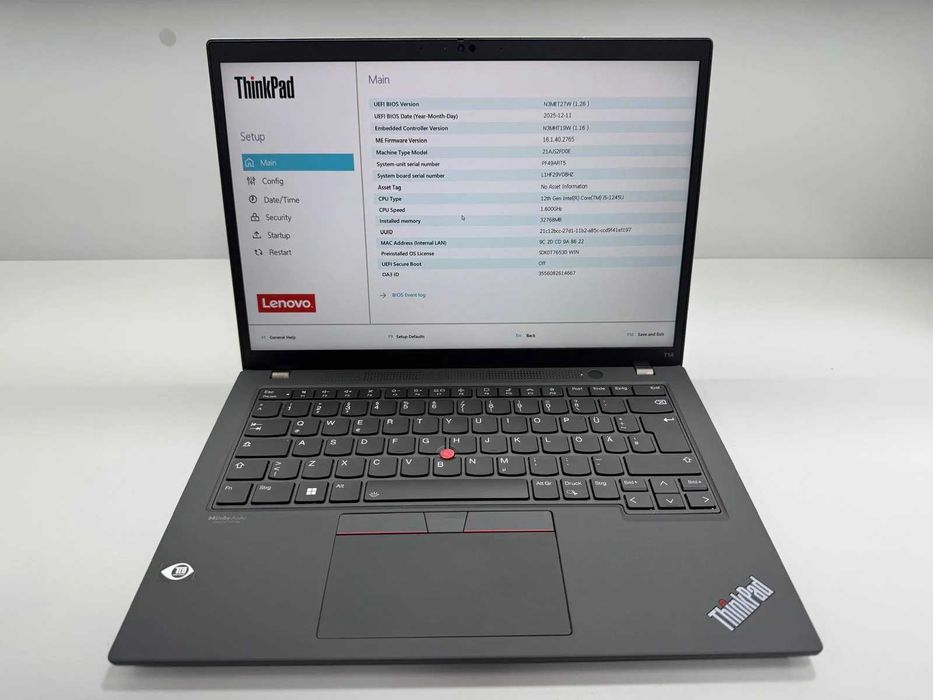 Laptop SH Lenovo Thinkpad T14 gen3 i5-1245U Ram 32Gb Ssd 512Gb baterie noua