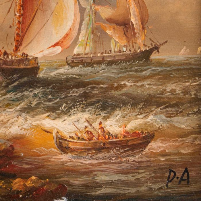 Картина парусники