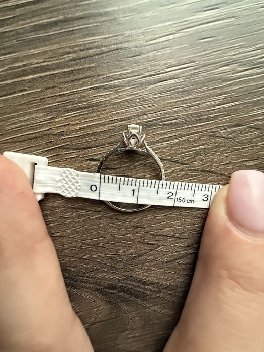Inel de logodna TEILOR - aur alb 18K cu diamante