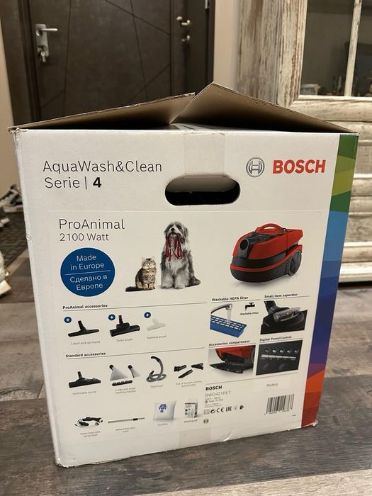 Прахосмукачкa BOSCH SERIES 4 BWD421POW сухо и мокро почистване