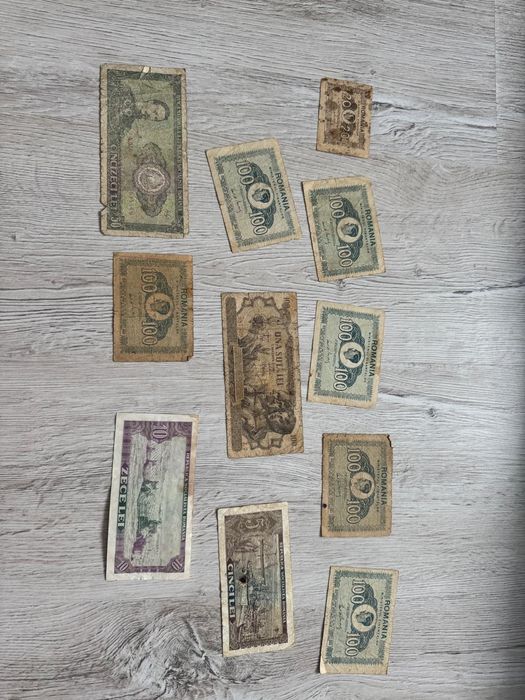 Bancnote vechi de colectie romanesti,staine si notgelt