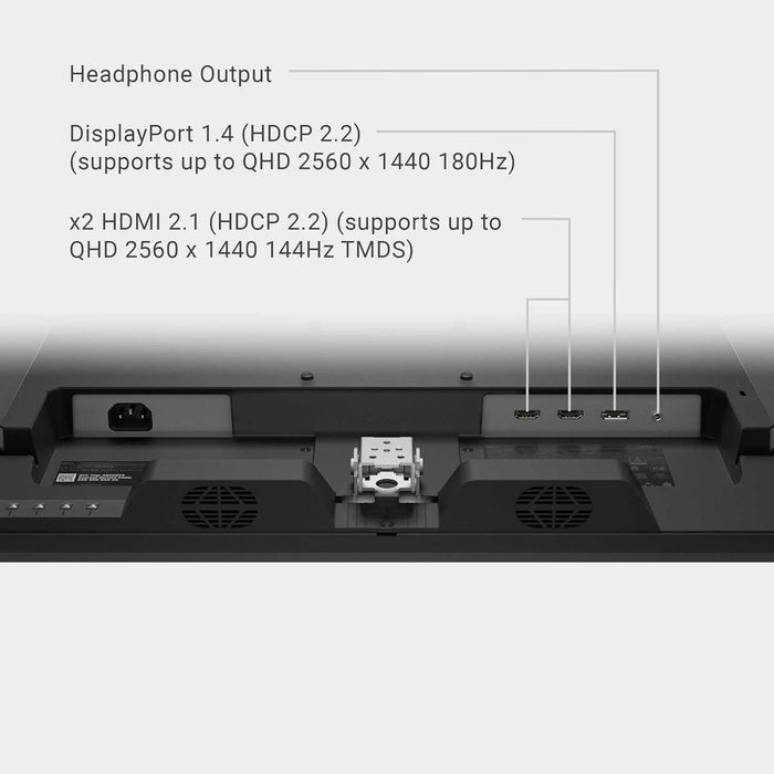 Игровой монитор Dell G2725D - 27-дюймовый QHD 2560x1440 до 180 Гц