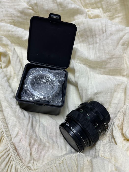 Обектив Fujinon 55mm f/1.8 + адаптер M42–FX