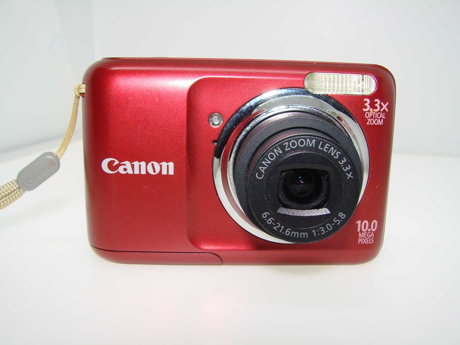 Canon PowerShot A800 ултра компактен цифров фотоапарат, дигитална камера Канон в червен цвят, отличо сътояние, работи ерфектно