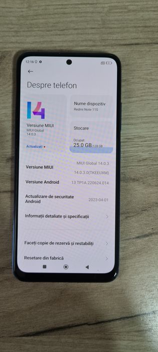 Vând xiaomi note 11s