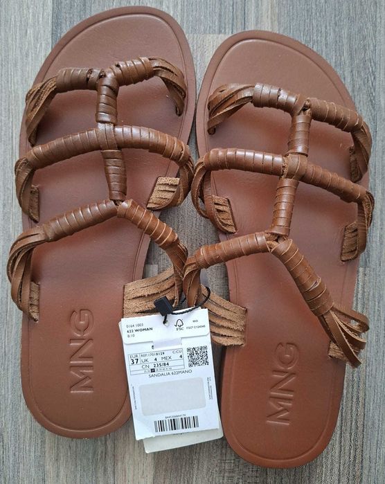 Papuci Mango piele naturală marimea 37, noi